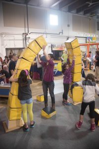 Summer camp block stacking